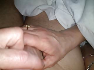 Using her hand to wank off