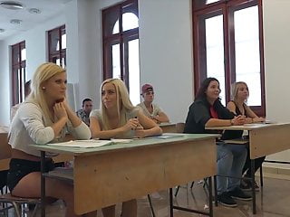 College students fuck their professor in classroom hardcore