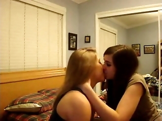 Lesbian teen kissing homemade (compilation)